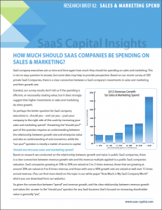 How much should your SaaS business be spending on sales and marketing