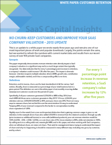 No Churn Keep Customers and Improve Your SaaS Company Valuation