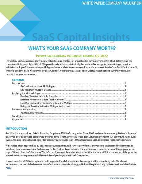 What’s Your SaaS Company Worth TM1