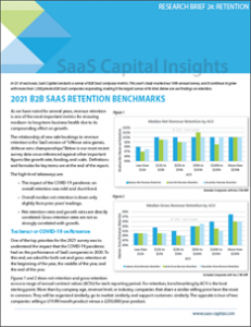 2021 Retention Benchmarks for Private B2B SaaS Companies