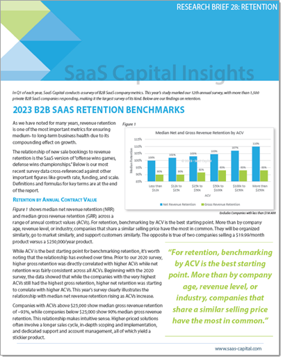 2023 B2B SaaS Retention Benchmarks
